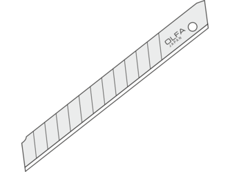 ST120-AB SERIES - OLFA 9 mm Silver Snap - Off Blades